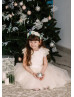 Ivory Lace Tulle High Low Flower Girl Dress